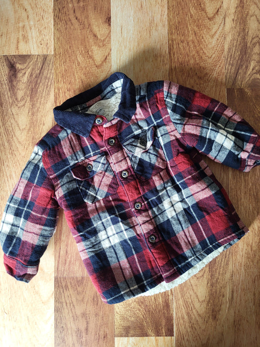 Chemise doublée george - 6-12 mois