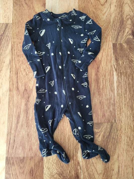 Pyjama rise little earthling - 0-3 mois (fait petit)