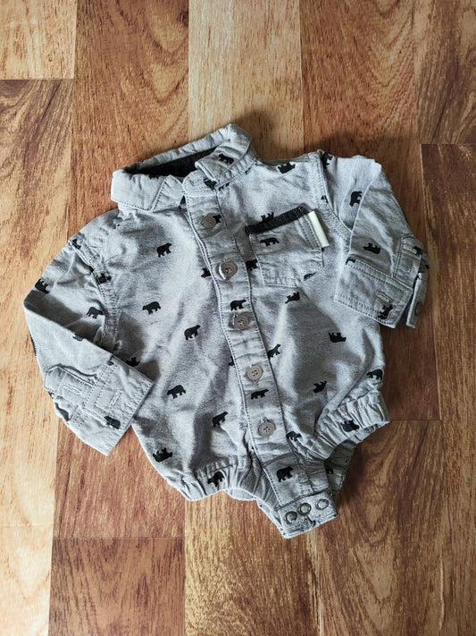 Chemise cache-couche chat botté - 3 mois