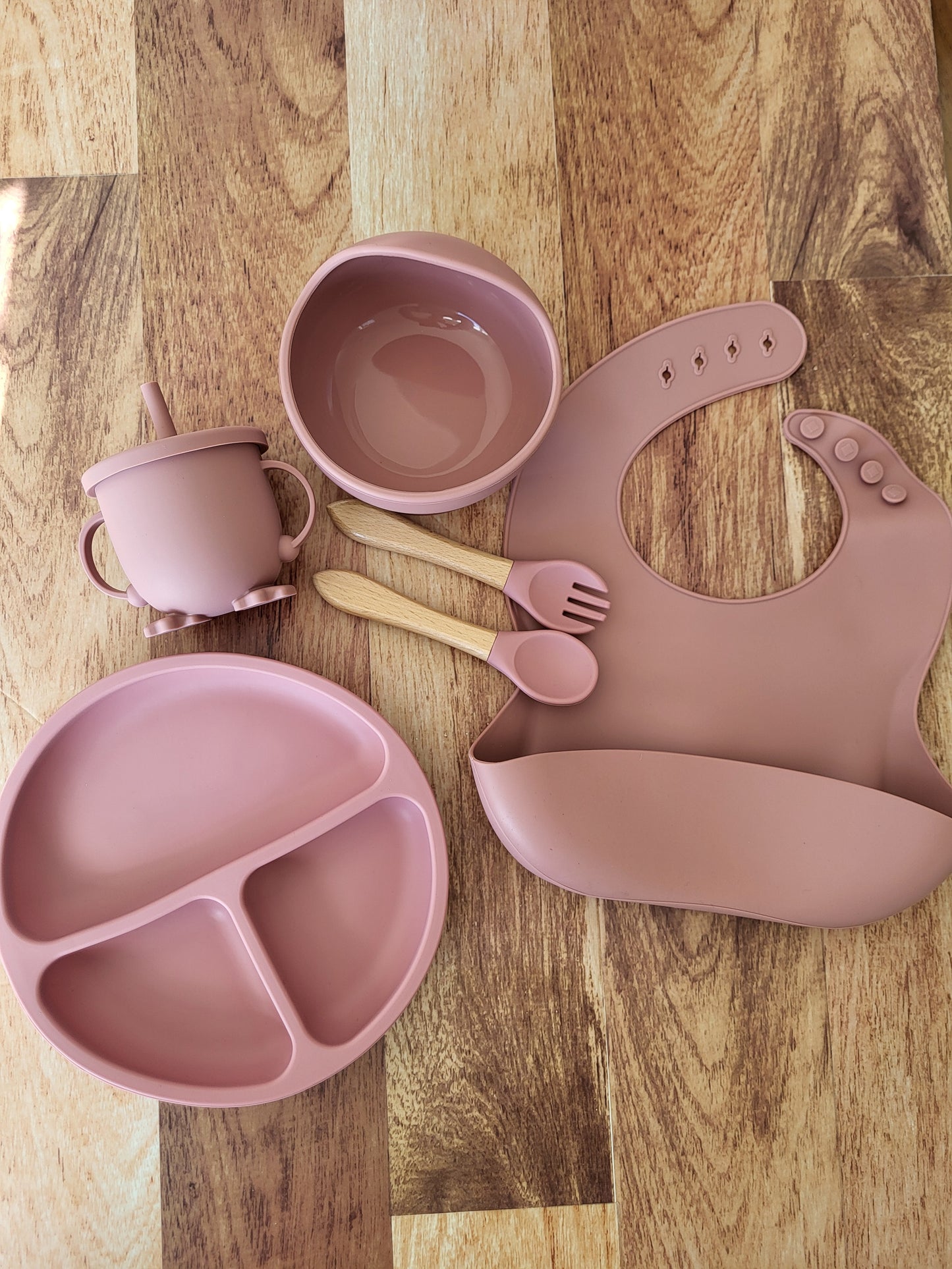 Ensemble d'accessoires repas en silicone pour enfant