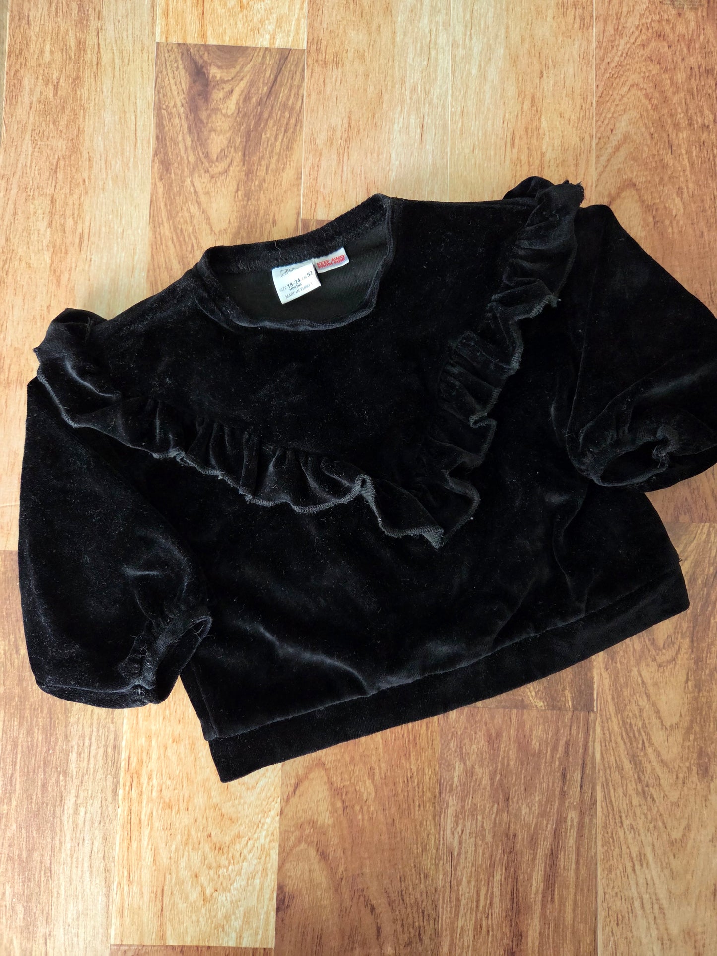 Crewneck zara velour - 18-24 mois