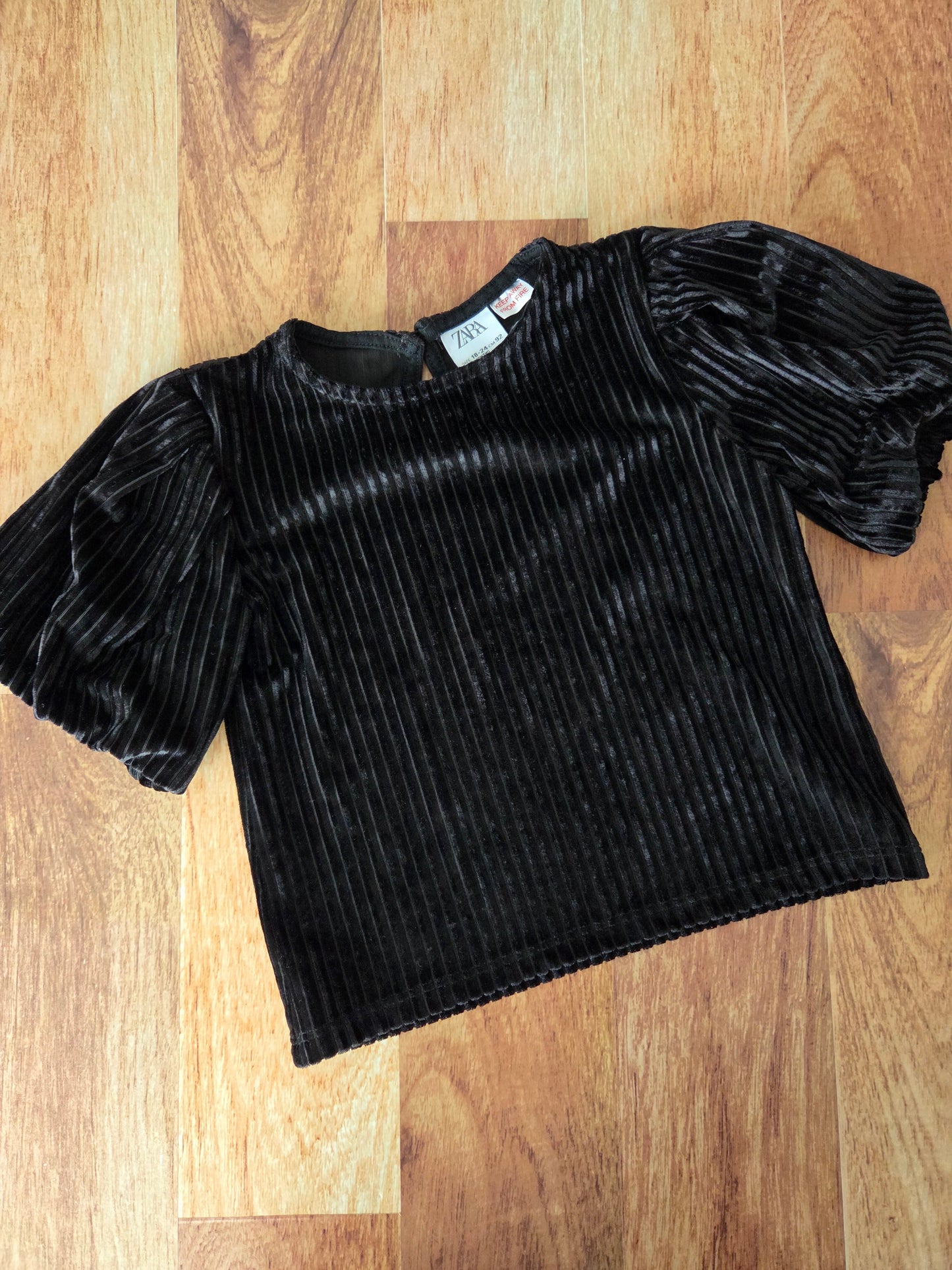 Chandail zara velour - 18-24 mois