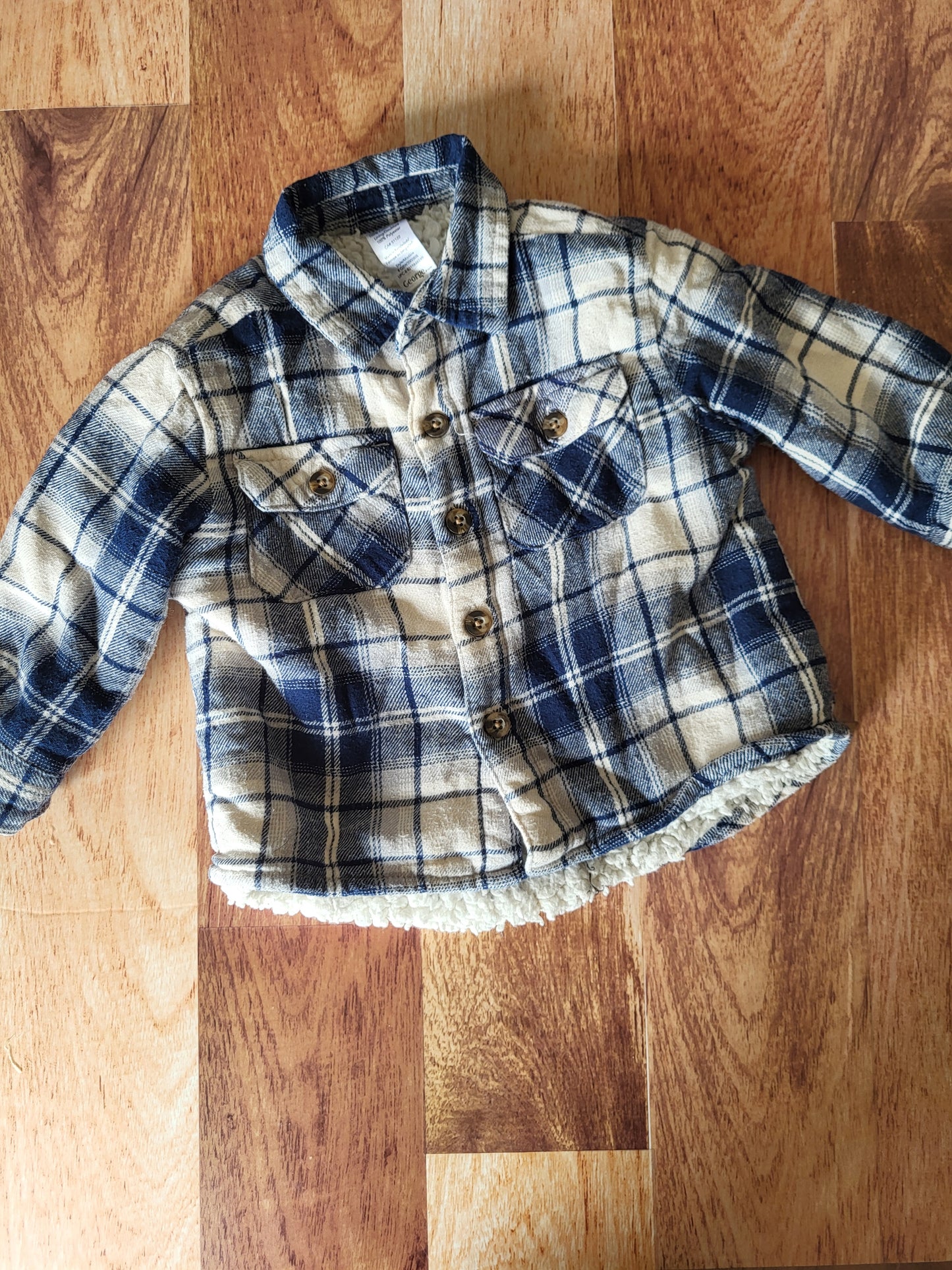 Chemise doublée george - 6-12 mois