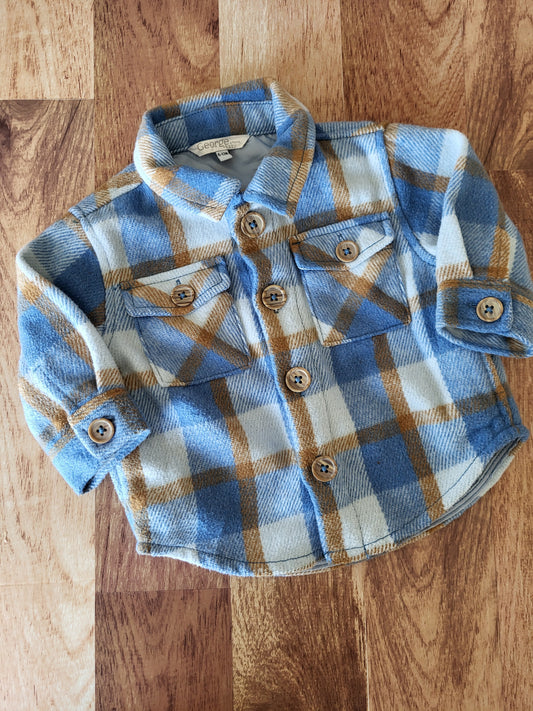 Chemise manteau george - 6-12 mois
