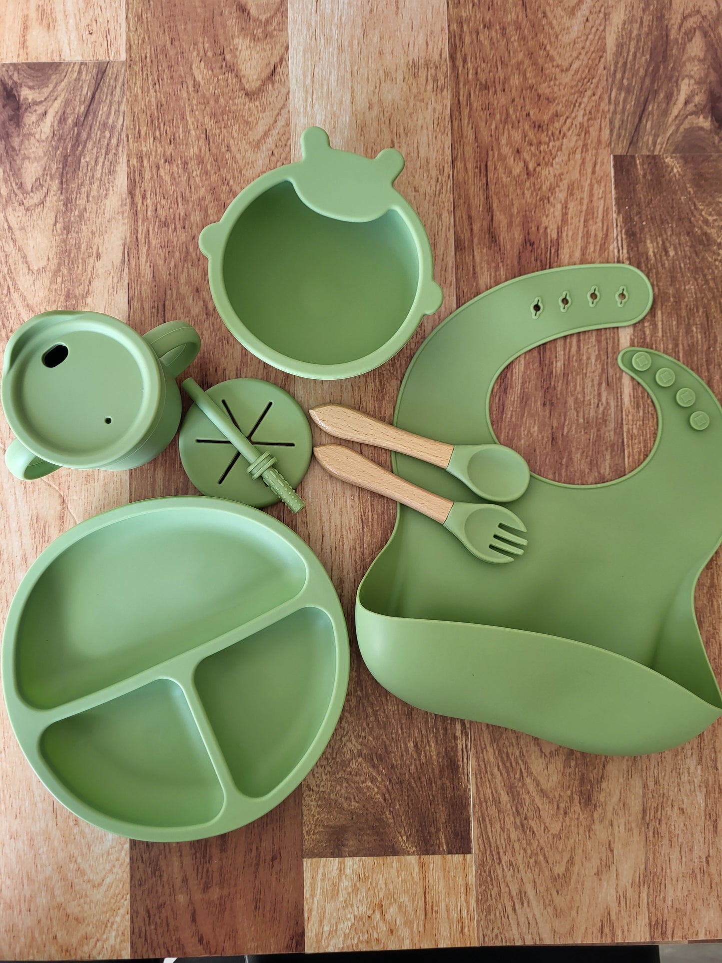 Ensemble d'accessoires repas en silicone pour enfant