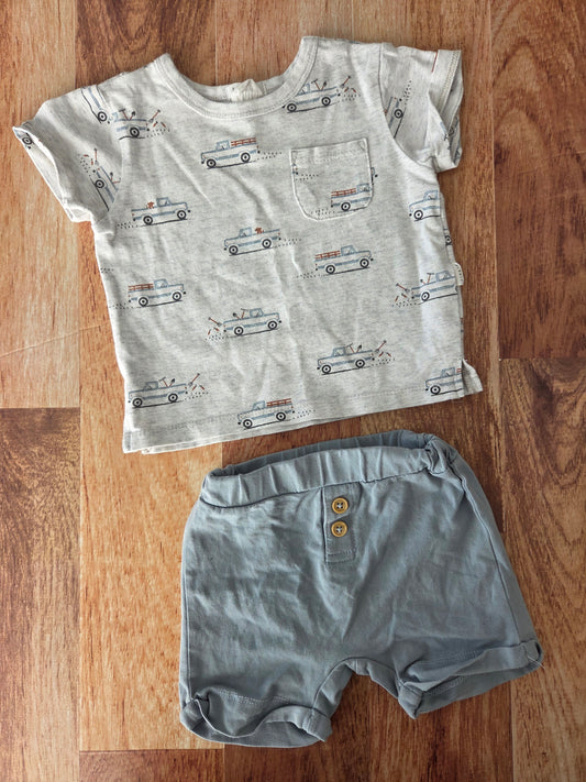 Ensemble petit lem - 6 mois étiquette du short coupé